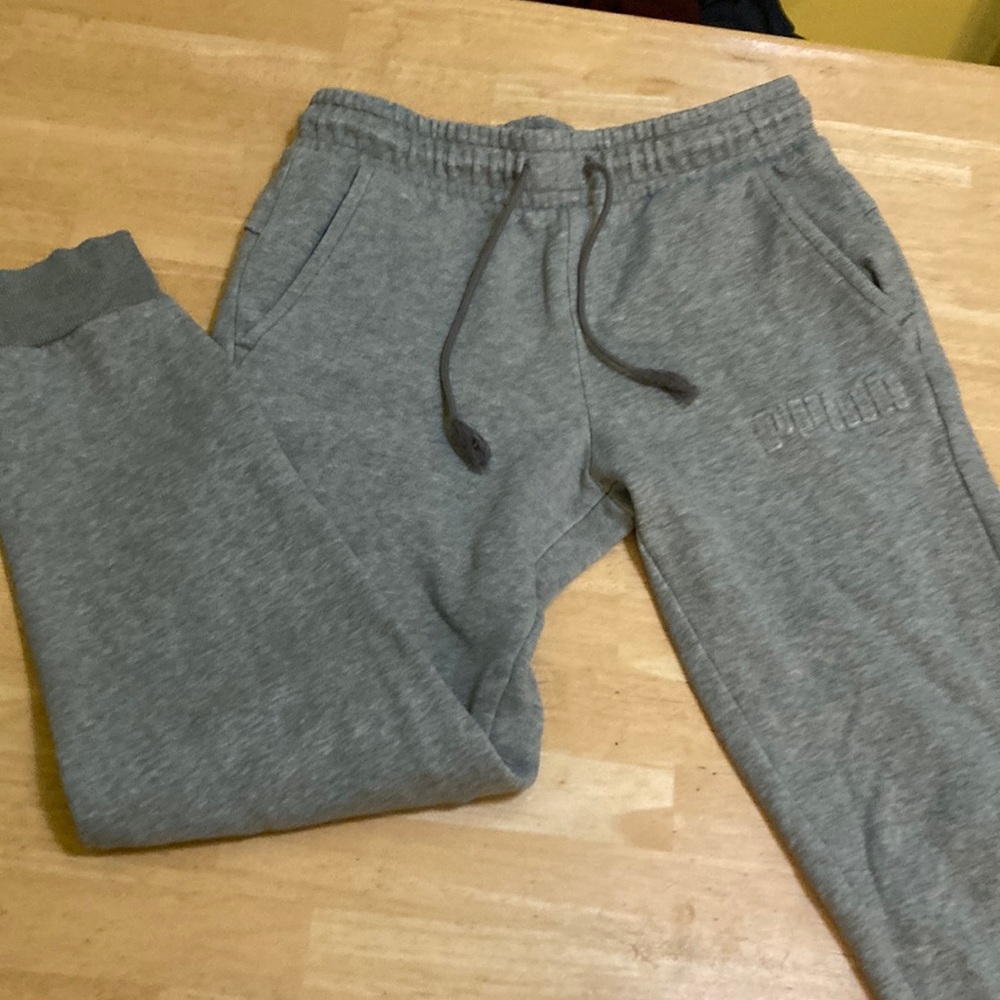 Gray puma sweatpants